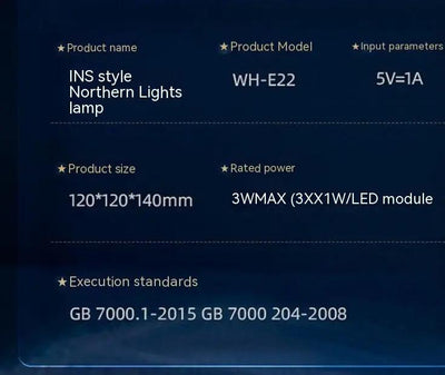 Northern Lights Water Ripple Projection Lamp Ambience Light Gift Bedroom Bedside Lamp Living Room Atmosphere - NordicTech