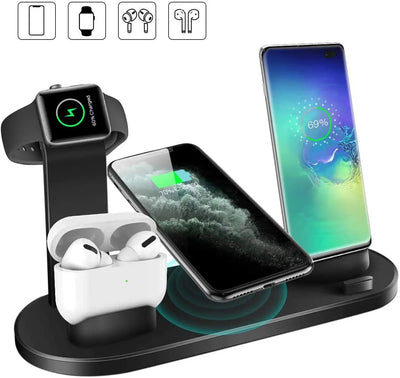 Wireless Charger 4 In 1 Charging Station For AppleIWatch Series 8 7 I-Phone 15 14 13 12 Pro Airpods Pro 3 2 Charging Stand Dock - NordicTech