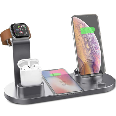 Wireless Charger 4 In 1 Charging Station For AppleIWatch Series 8 7 I-Phone 15 14 13 12 Pro Airpods Pro 3 2 Charging Stand Dock - NordicTech