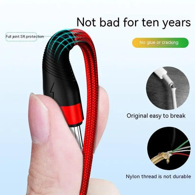 3-in-1 6A Fast Charging Data Cable - NordicTech