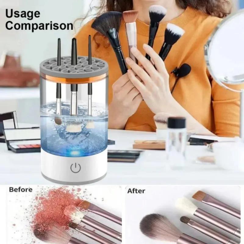 Makeup Brush Cleaner Automatic Rotating Makeup Brush Cleaner USB Portable Electric Cosmetic Makeup Brush Rotary Washing Machine NordicTech