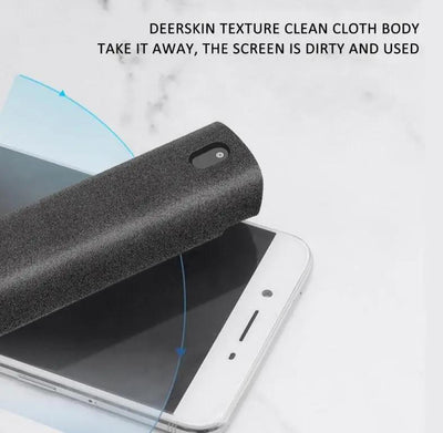 2 In 1 Phone Computer Screen Cleaner Kit For Screen Dust Removal Microfiber Cloth Set - NordicTech
