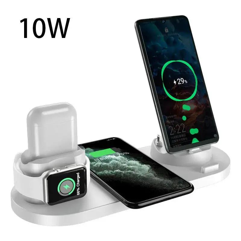 Wireless Charger For IPhone Fast Charger For Phone Fast Charging Pad For Phone Watch 6 In 1 Charging Dock Station - NordicTech
