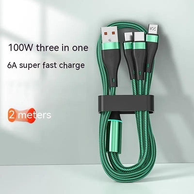 3-in-1 6A Fast Charging Data Cable - NordicTech