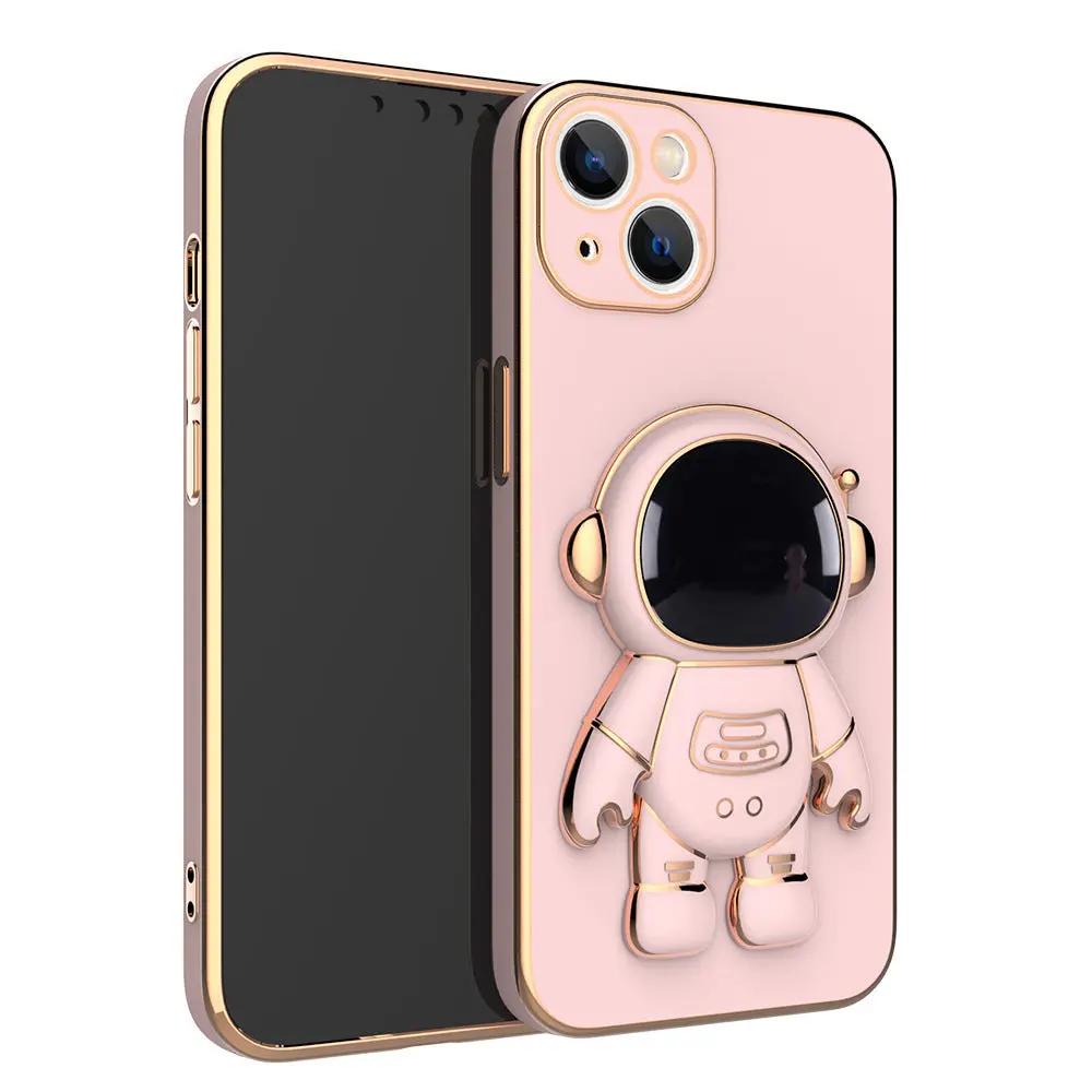 3D Astronaut Phone Case Anti-Drop Electroplating Bracket - NordicTech