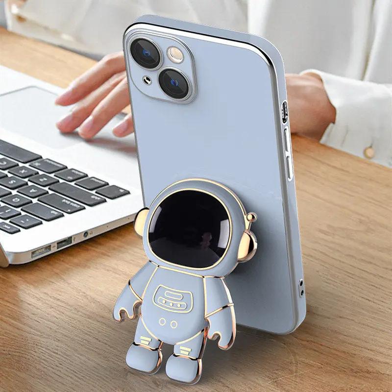 3D Astronaut Phone Case Anti-Drop Electroplating Bracket - NordicTech