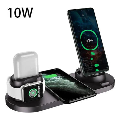 Wireless Charger For IPhone Fast Charger For Phone Fast Charging Pad For Phone Watch 6 In 1 Charging Dock Station - NordicTech