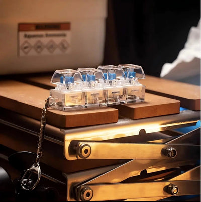 Mini Keyboard Keychain - Transparent Fidget Toy with Clickable Keys Sony