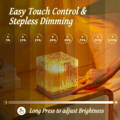 Northern Lights Water Ripple Projection Lamp Ambience Light Gift Bedroom Bedside Lamp Living Room Atmosphere - NordicTech