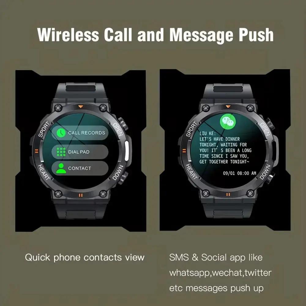 K56Pro Smartklocka för Män - Pulsmätare Bluetooth Sport 400mAh - NordicTech