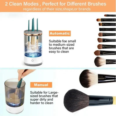 Makeup Brush Cleaner Automatic Rotating Makeup Brush Cleaner USB Portable Electric Cosmetic Makeup Brush Rotary Washing Machine NordicTech