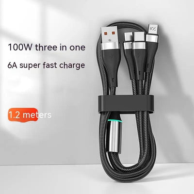 3-in-1 6A Fast Charging Data Cable - NordicTech