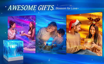 Northern Lights Water Ripple Projection Lamp Ambience Light Gift Bedroom Bedside Lamp Living Room Atmosphere - NordicTech