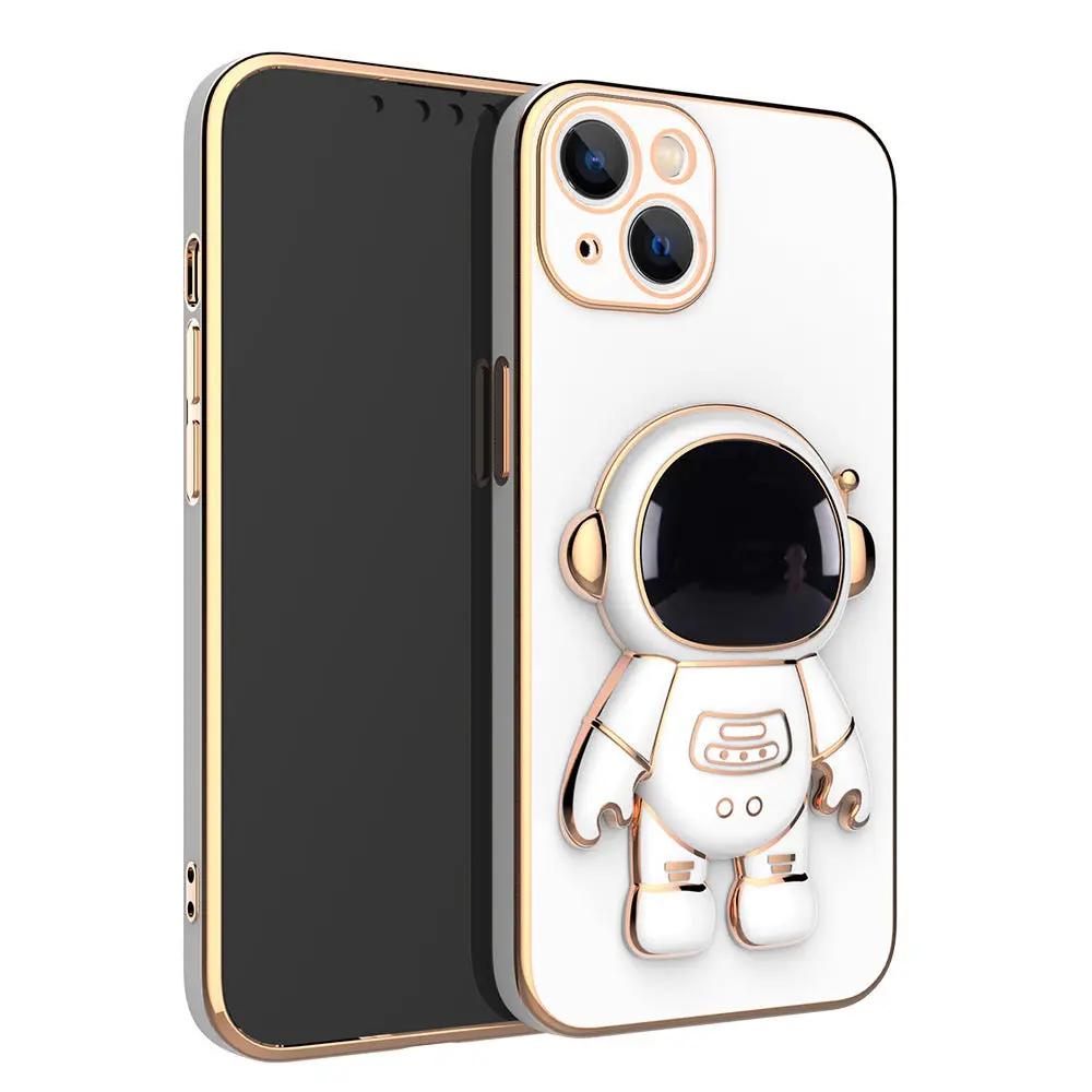 Three-dimensional Astronaut Mobile Phone Case All-inclusive Anti-fall Electroplating Bracket Protective Cover - NordicTech