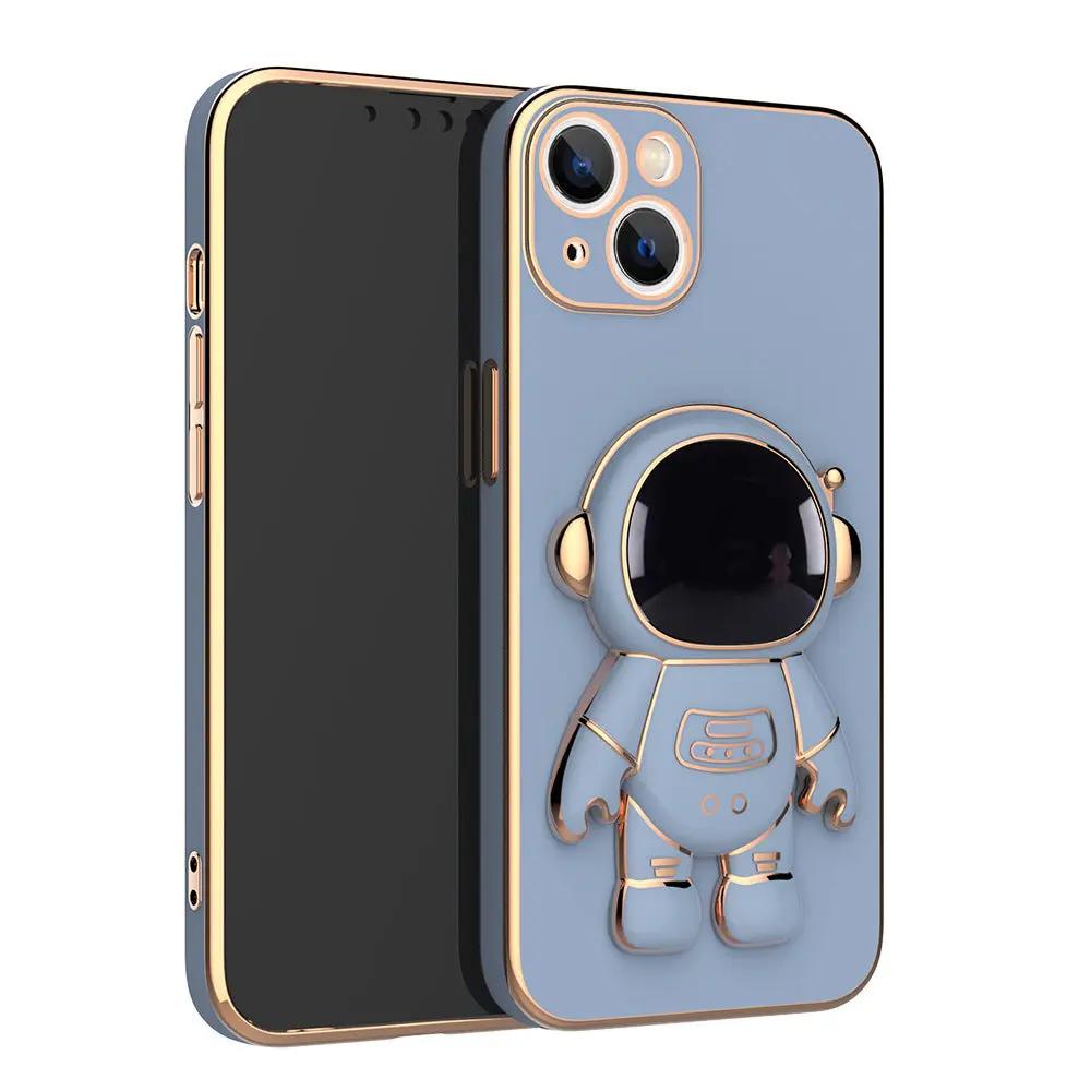 3D Astronaut Phone Case Anti-Drop Electroplating Bracket - NordicTech