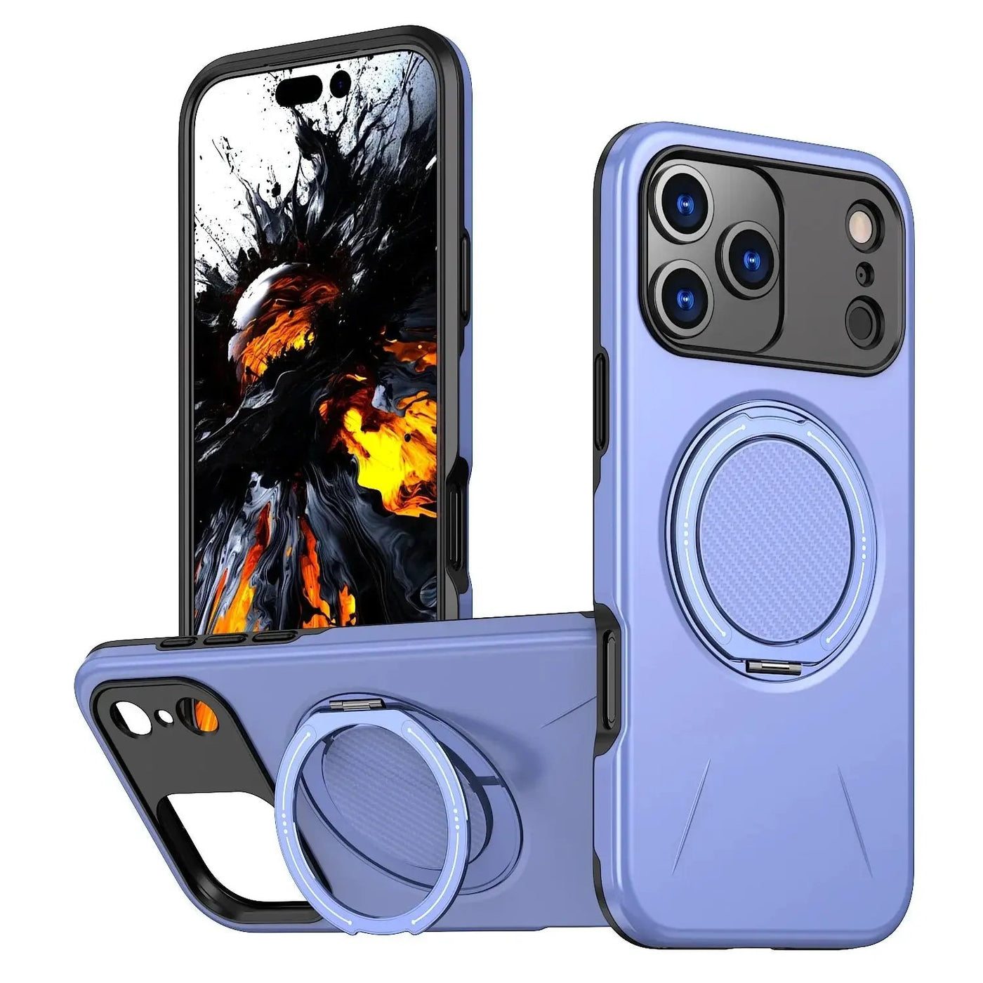 Suitable For 17Pro Phone Case Rotating Damping Magnetic Bracket Two-in-one - NordicTech