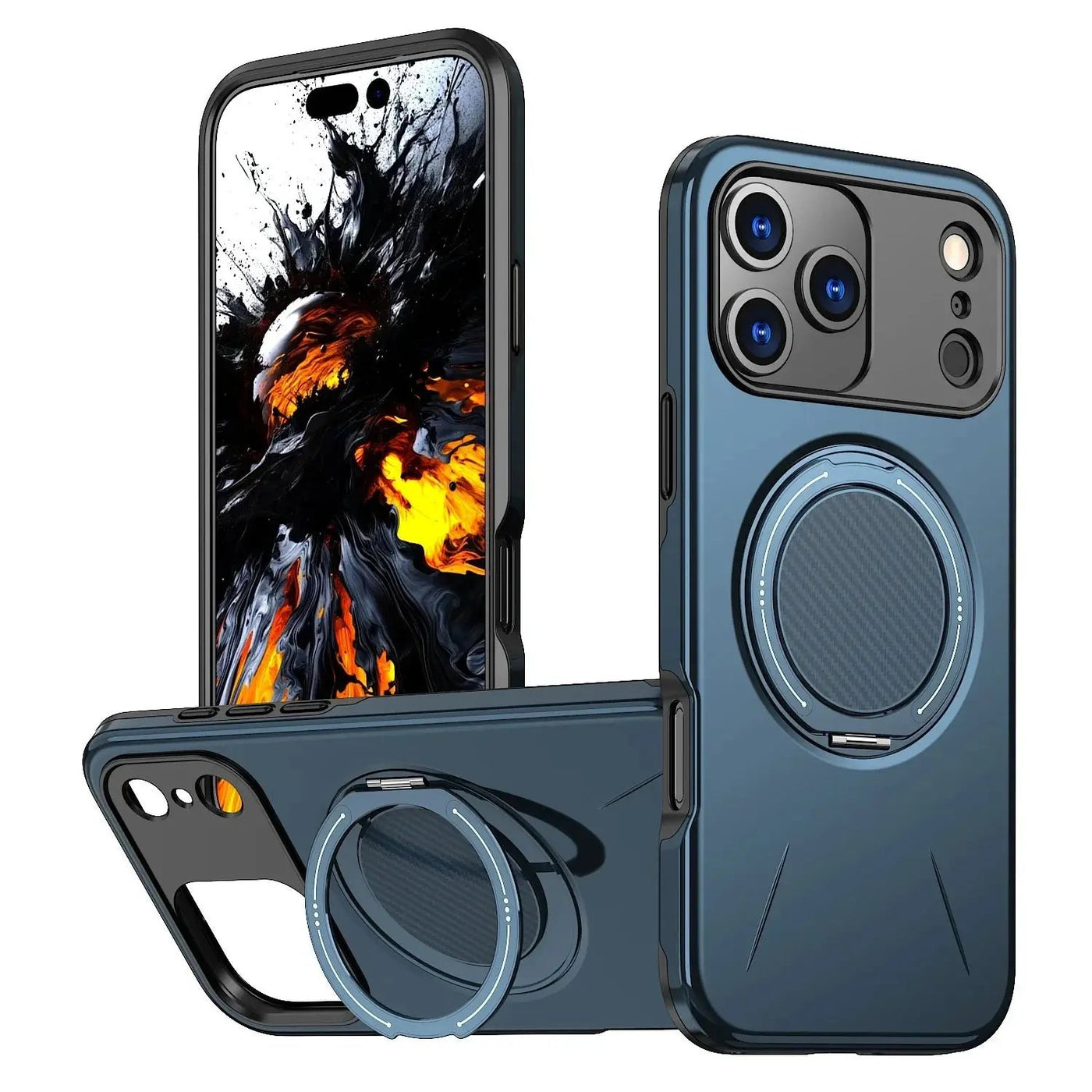 Suitable For 17Pro Phone Case Rotating Damping Magnetic Bracket Two-in-one - NordicTech