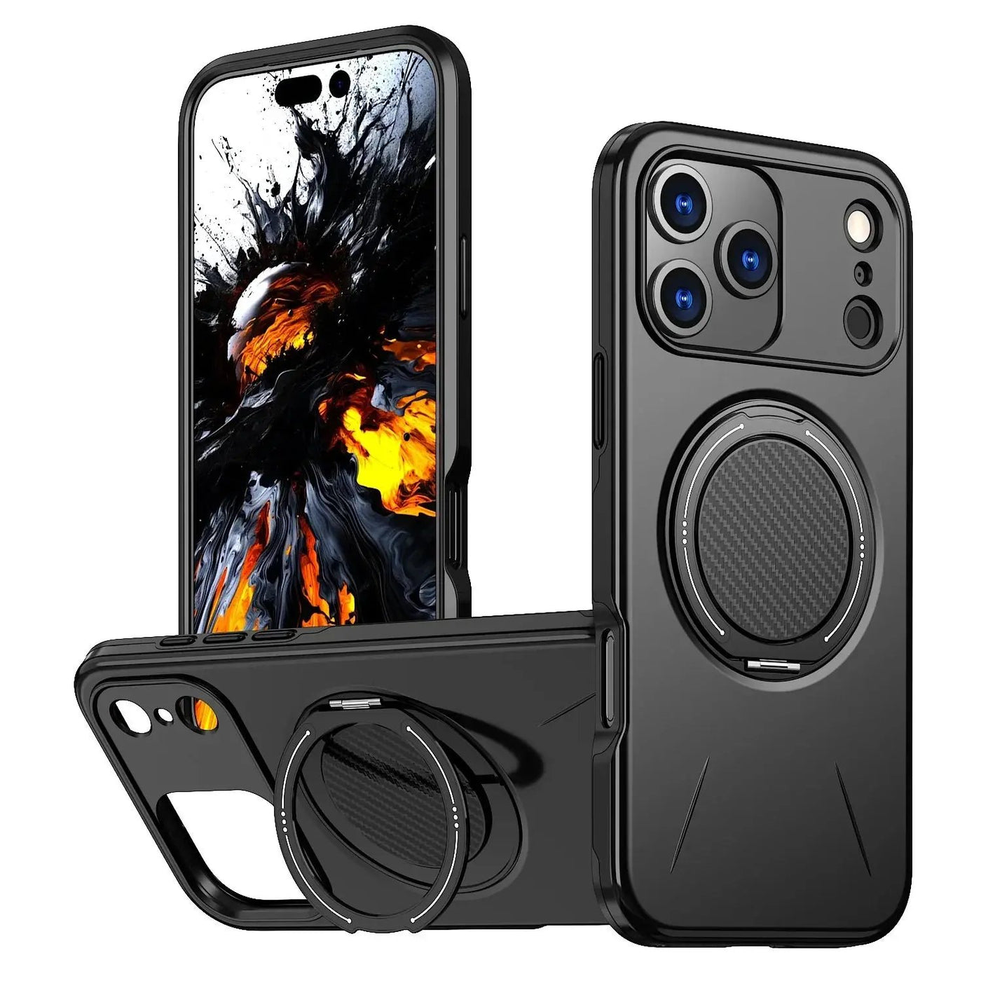 Suitable For 17Pro Phone Case Rotating Damping Magnetic Bracket Two-in-one - NordicTech