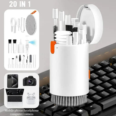 20 In 1 Laptop Phone Screen Cleaner Kit, Computer Keyboard Cleaning Brush For Phone AirPods MacBook IPad, Multifunctional Electronic Device Clean Tool For Camera Tablet Car Screens - NordicTech