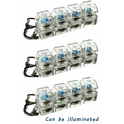 Mini Keyboard Keychain - Transparent Fidget Toy with Clickable Keys Sony