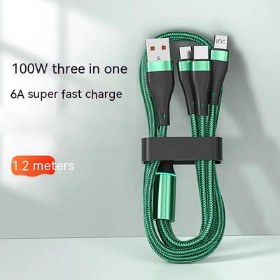 3-in-1 6A Fast Charging Data Cable - NordicTech