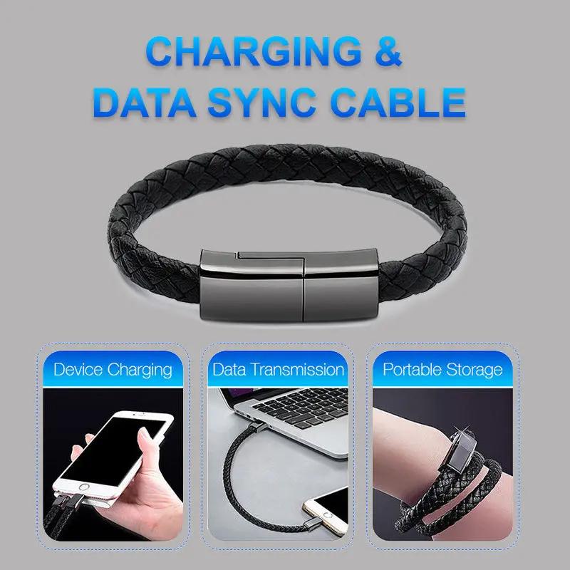 New Bracelet Charger USB Charging Cable Data Charging Cord For IPhone14 13 Max USB C Cable For Phone Micro Cable - NordicTech