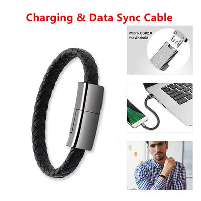 New Bracelet Charger USB Charging Cable Data Charging Cord For IPhone14 13 Max USB C Cable For Phone Micro Cable - NordicTech