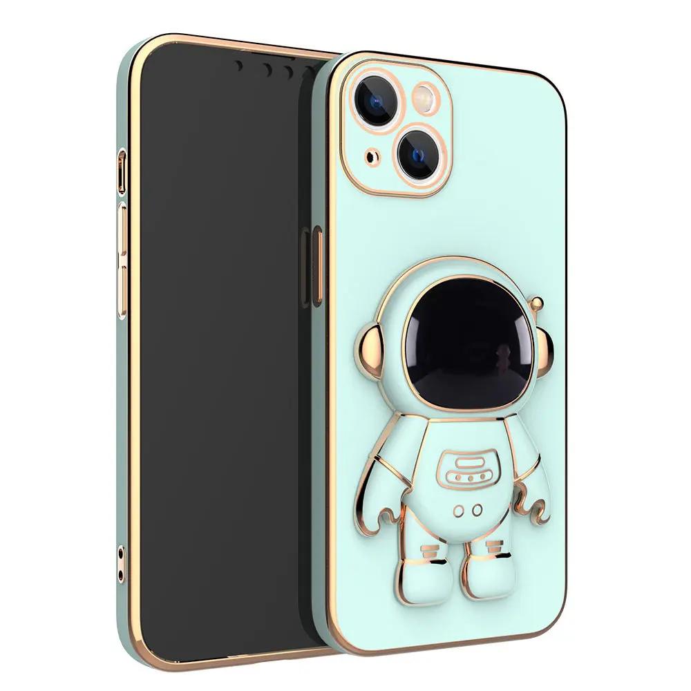 Three-dimensional Astronaut Mobile Phone Case All-inclusive Anti-fall Electroplating Bracket Protective Cover - NordicTech