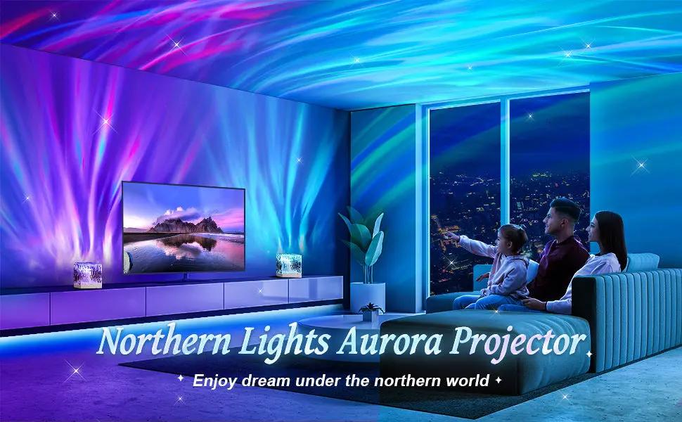 Northern Lights Water Ripple Projection Lamp Ambience Light Gift Bedroom Bedside Lamp Living Room Atmosphere - NordicTech