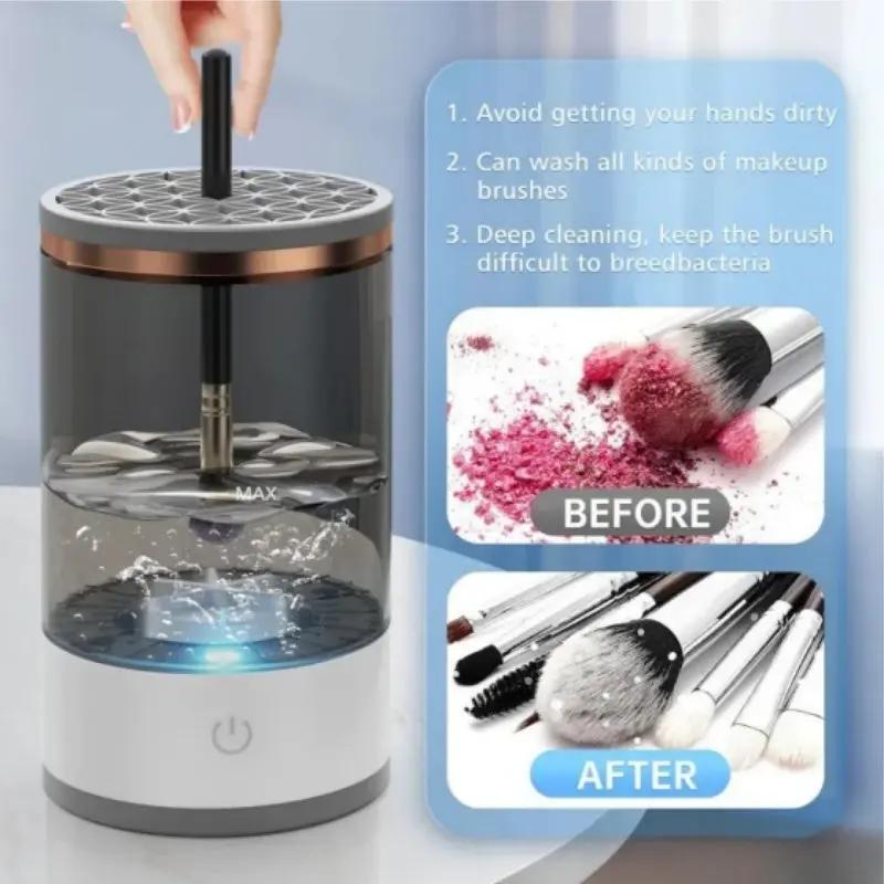 Makeup Brush Cleaner Automatic Rotating Makeup Brush Cleaner USB Portable Electric Cosmetic Makeup Brush Rotary Washing Machine NordicTech
