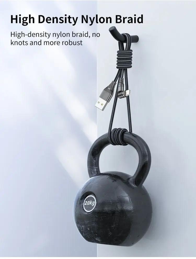 3-in-1 Magnetic Data Cable 540 Rotating Connector 5A Fast Charging - NordicTech
